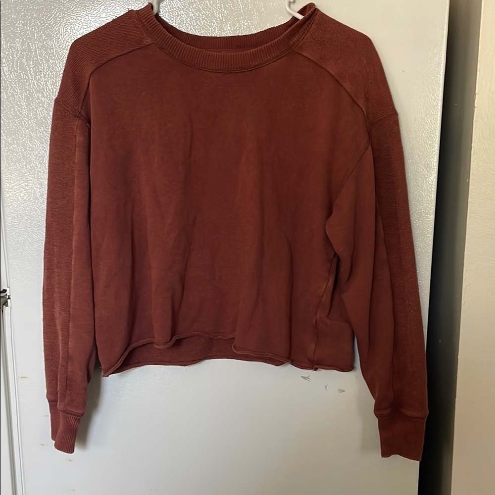 Aerie Rust Cropped Sweater Sz. Small